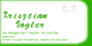 krisztian vogler business card